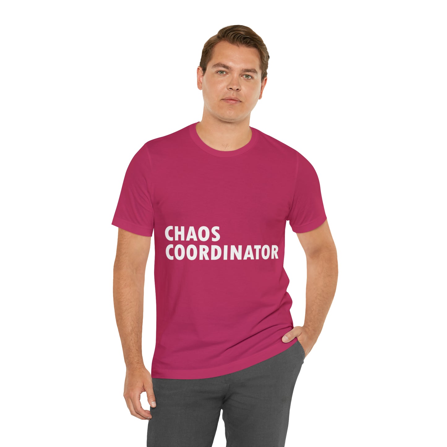 Chaos Coordinator Funny Humor Slogans Unisex Jersey Short Sleeve T-Shirt