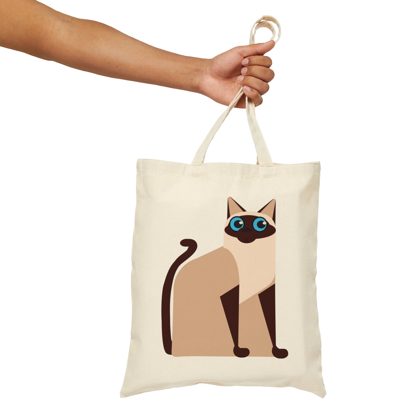 Siam Cat Lovers Anime Cartoon Canvas Shopping Cotton Tote Bag