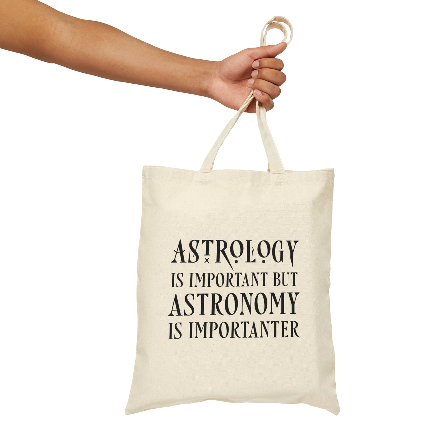 Astrology Is Important But Astronomy Is Importanter Funny Quotes Canvas Shopping Cotton Tote Bag