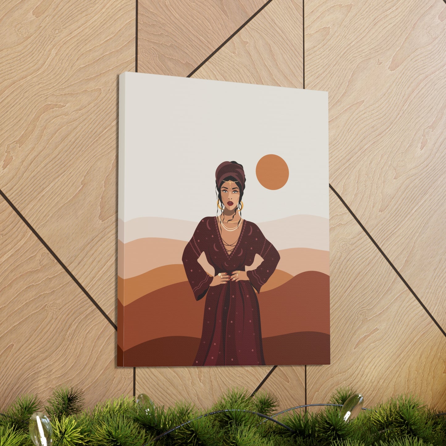 Sand Woman Desert Boho Style Art Canvas Aesthetic Canvas Gallery Wraps