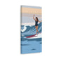 Serenity by the Sea Woman Surfing Art Canvas Aesthetic Canvas Gallery Wraps