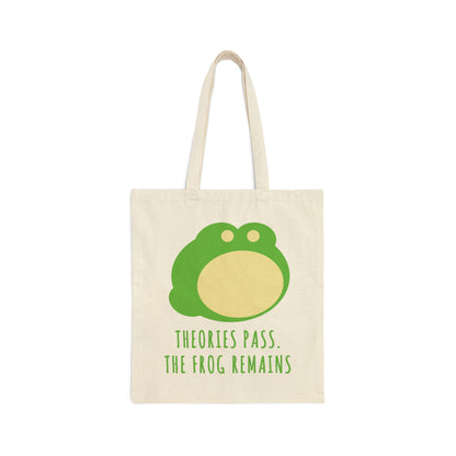 Little Green Frog Funny Edicational Quotes Mozaic Canvas Shopping Cotton Tote Bag