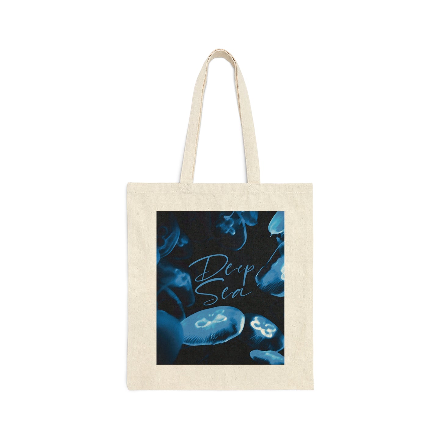 Deep Sea Jellyfish Silhouette Eco Friendly Life Canvas Shopping Cotton Tote Bag