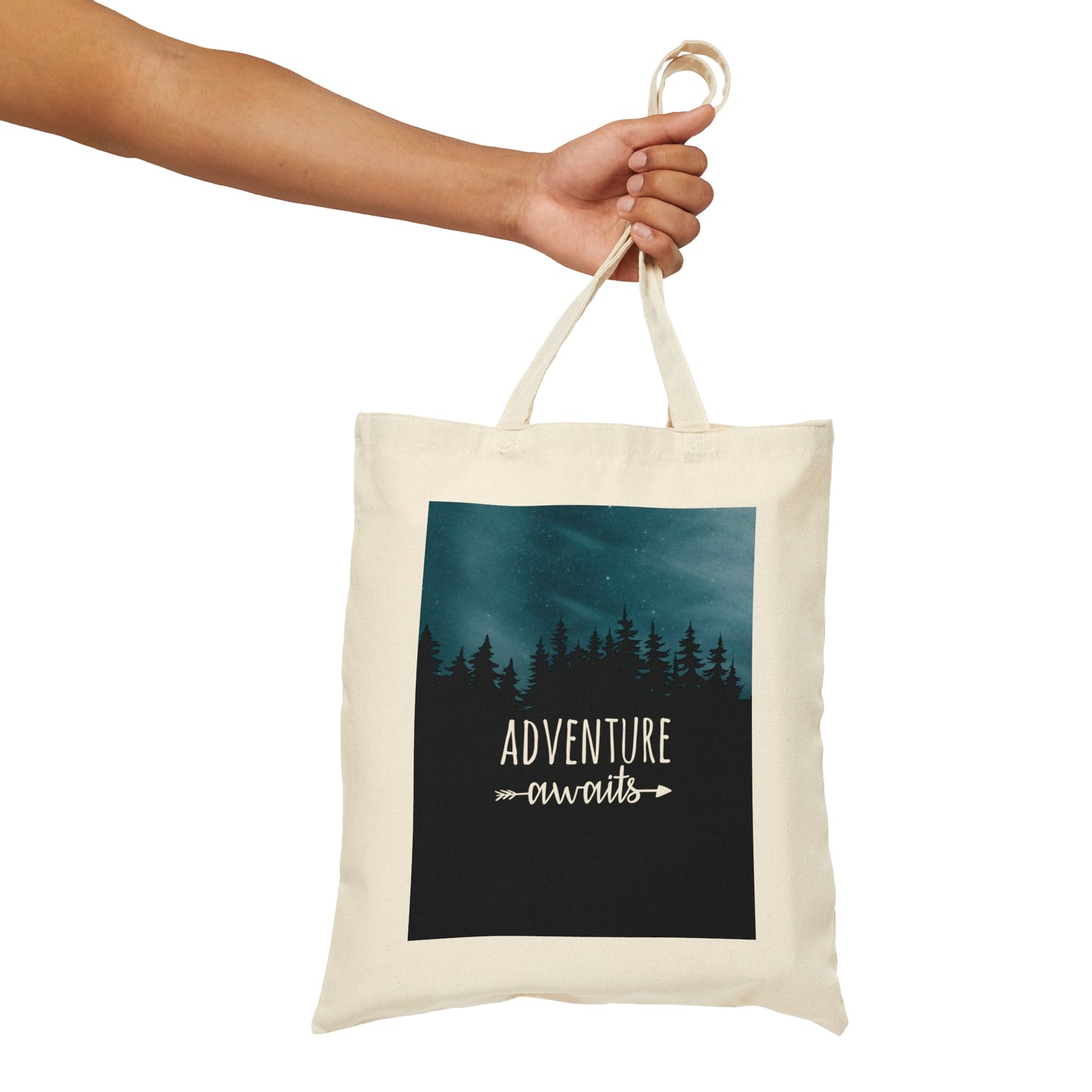 Adventure Awaits Art Vacation Landscape Explore Canvas Shopping Cotton Tote Bag