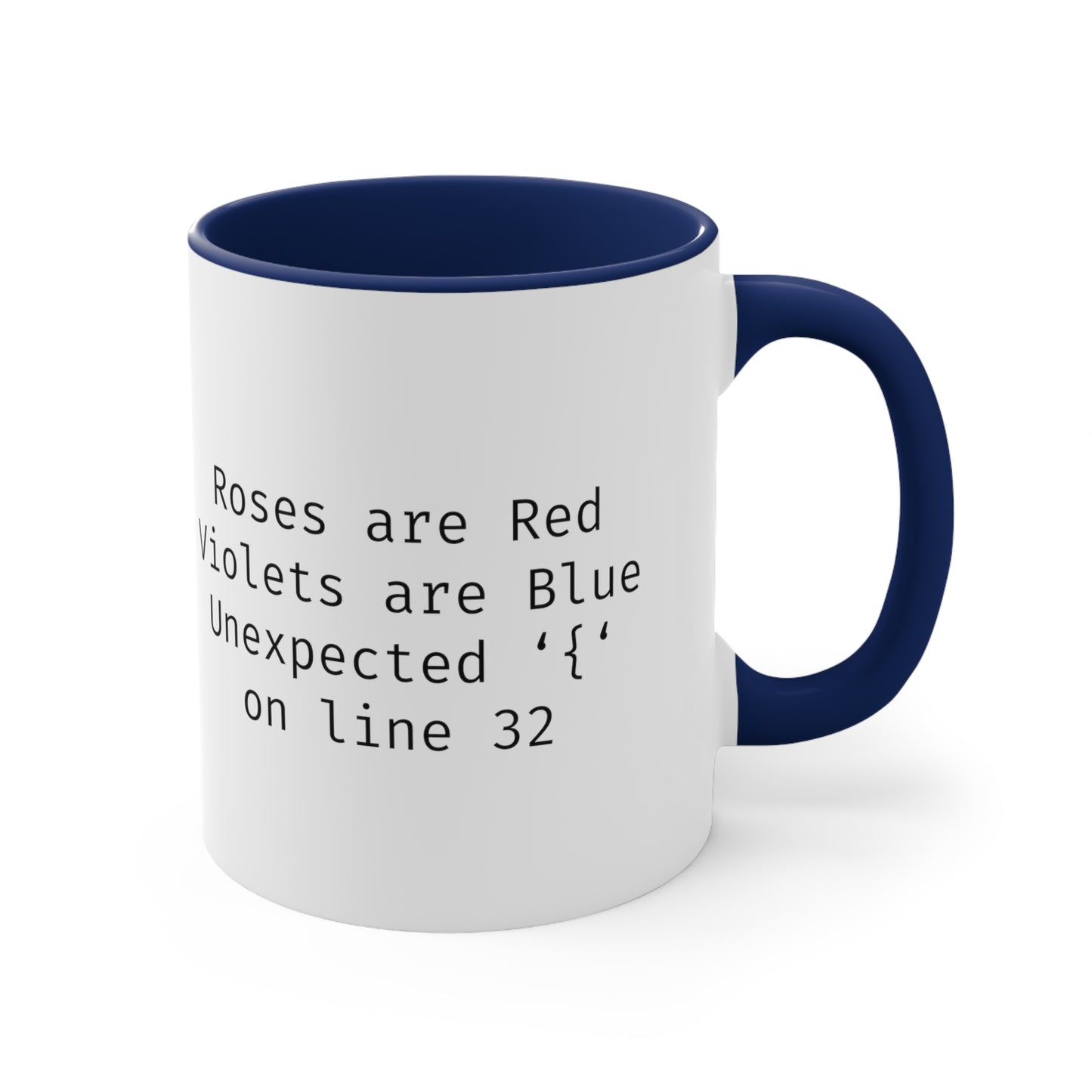 Roses are Red Programming IT for Computer Security Hackers Accent Coffee Mug 11oz