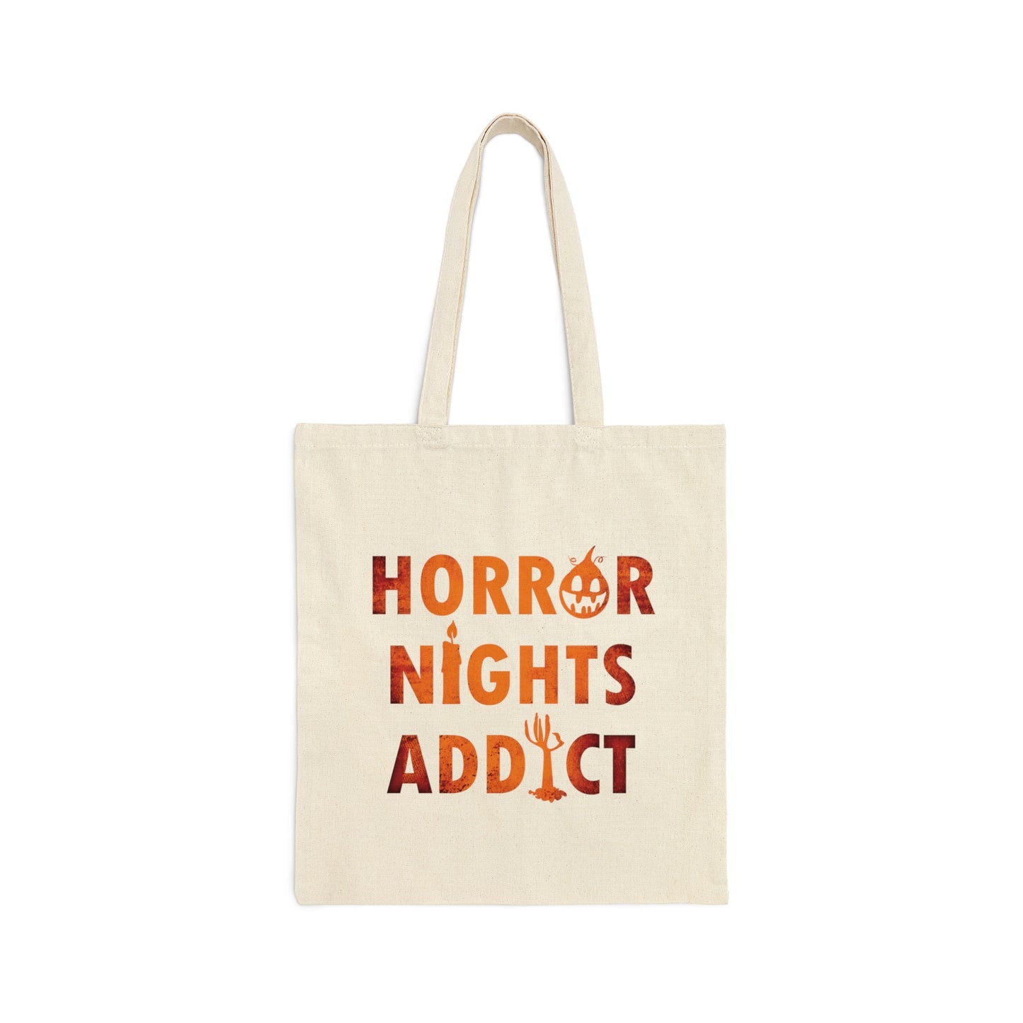 Horror Addiction Halloween Scary Pumpkin Art Canvas Shopping Cotton Tote Bag