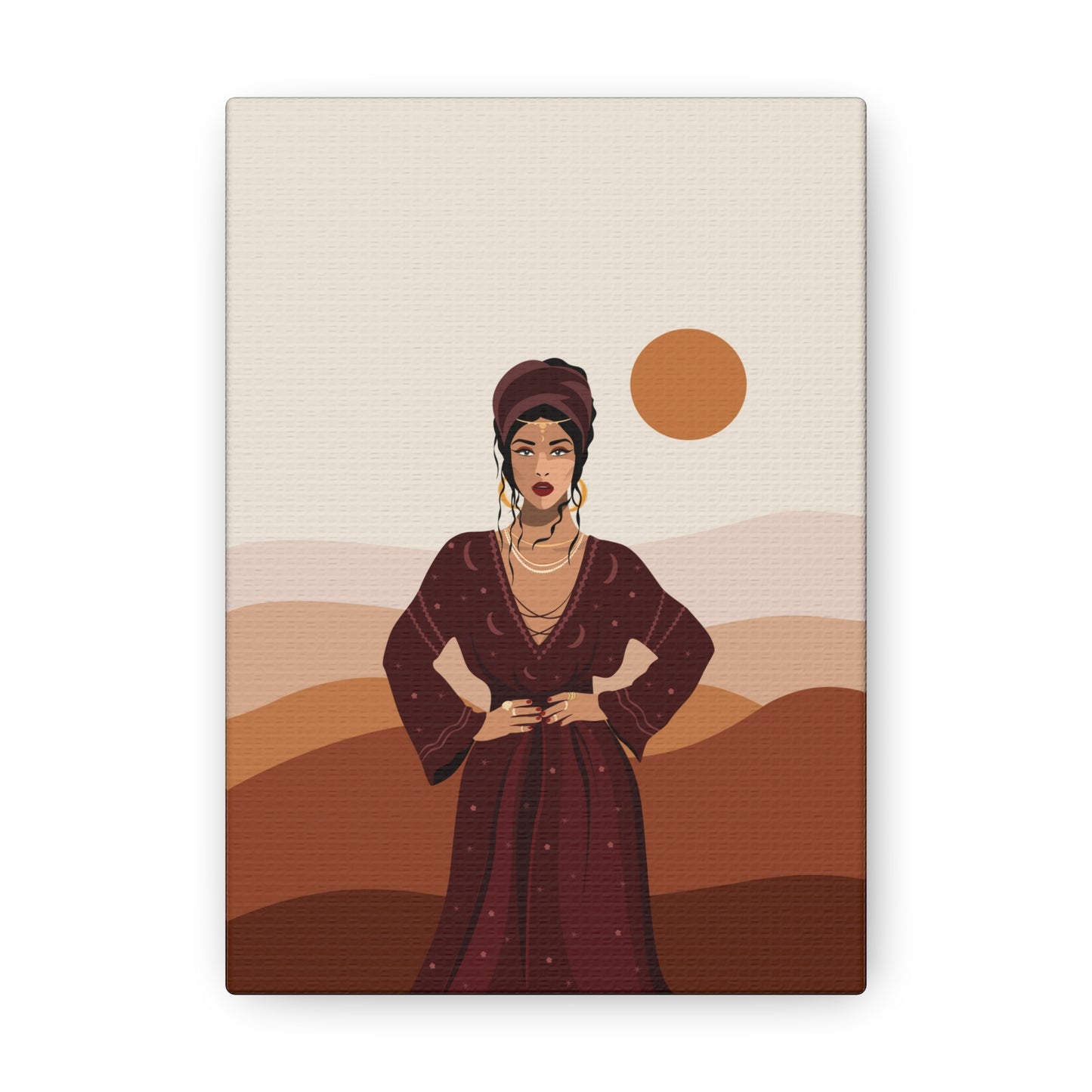 Sand Woman Desert Boho Style Art Canvas Aesthetic Canvas Gallery Wraps