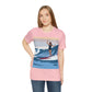 Serenity by the Sea Woman Surfing Art Unisex Jersey Short Sleeve T-Shirt