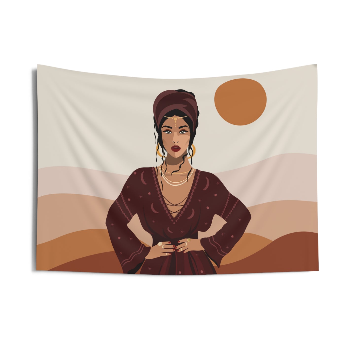 Sand Woman Desert Boho Style Art Indoor Wall Tapestries