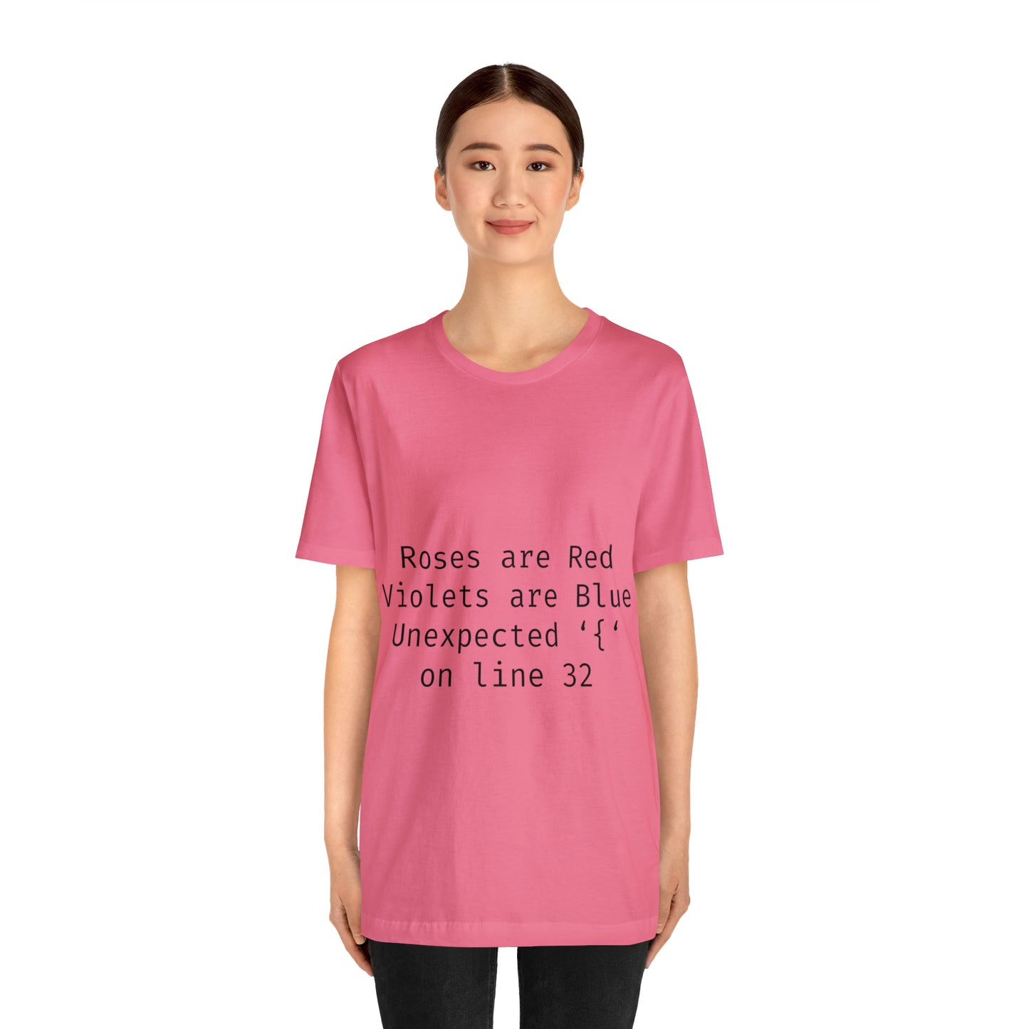 Roses are Red Programming IT for Computer Security Hackers Unisex Jersey Short Sleeve T-Shirt