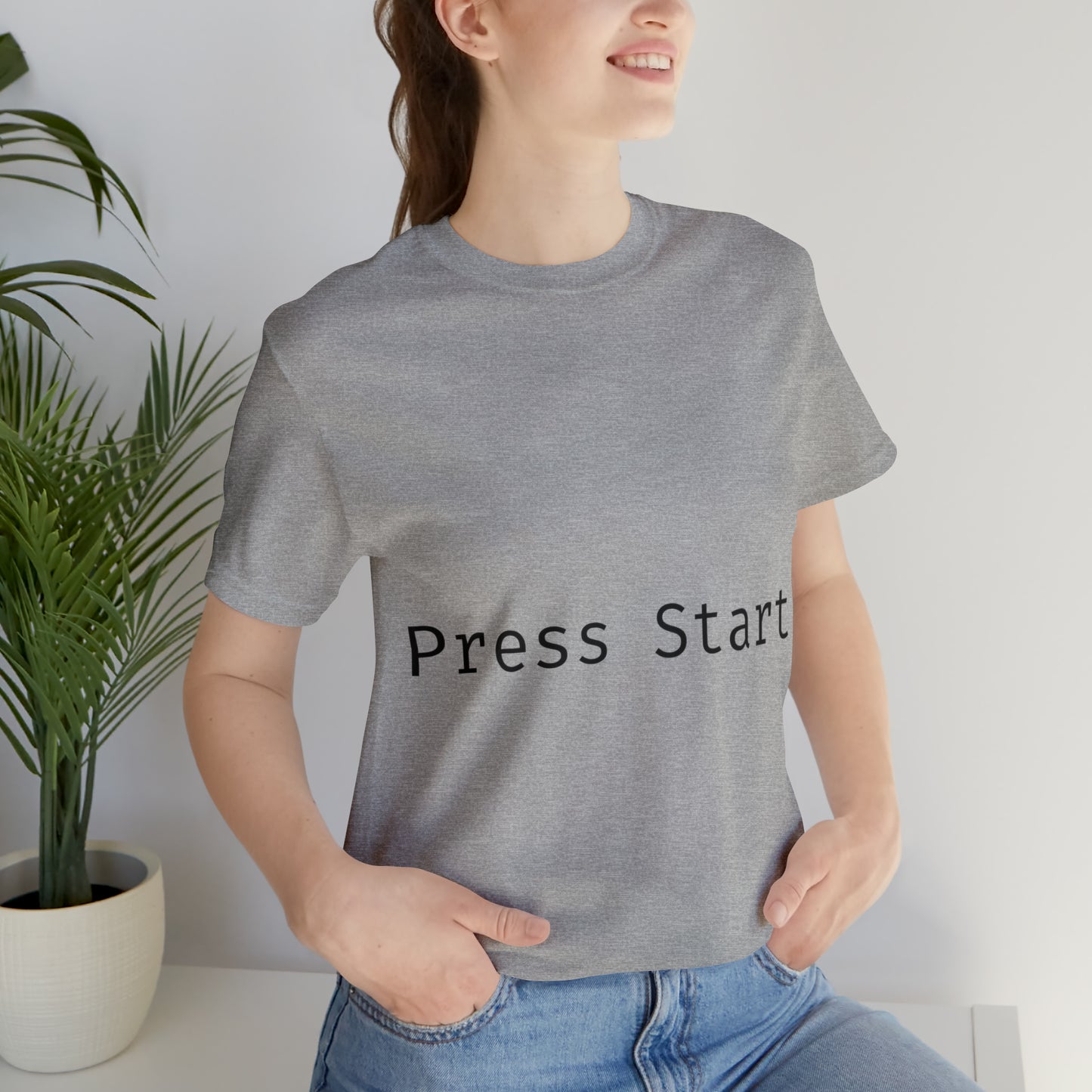 Press Start Programming IT for Computer Security Hackers Unisex Jersey Short Sleeve T-Shirt