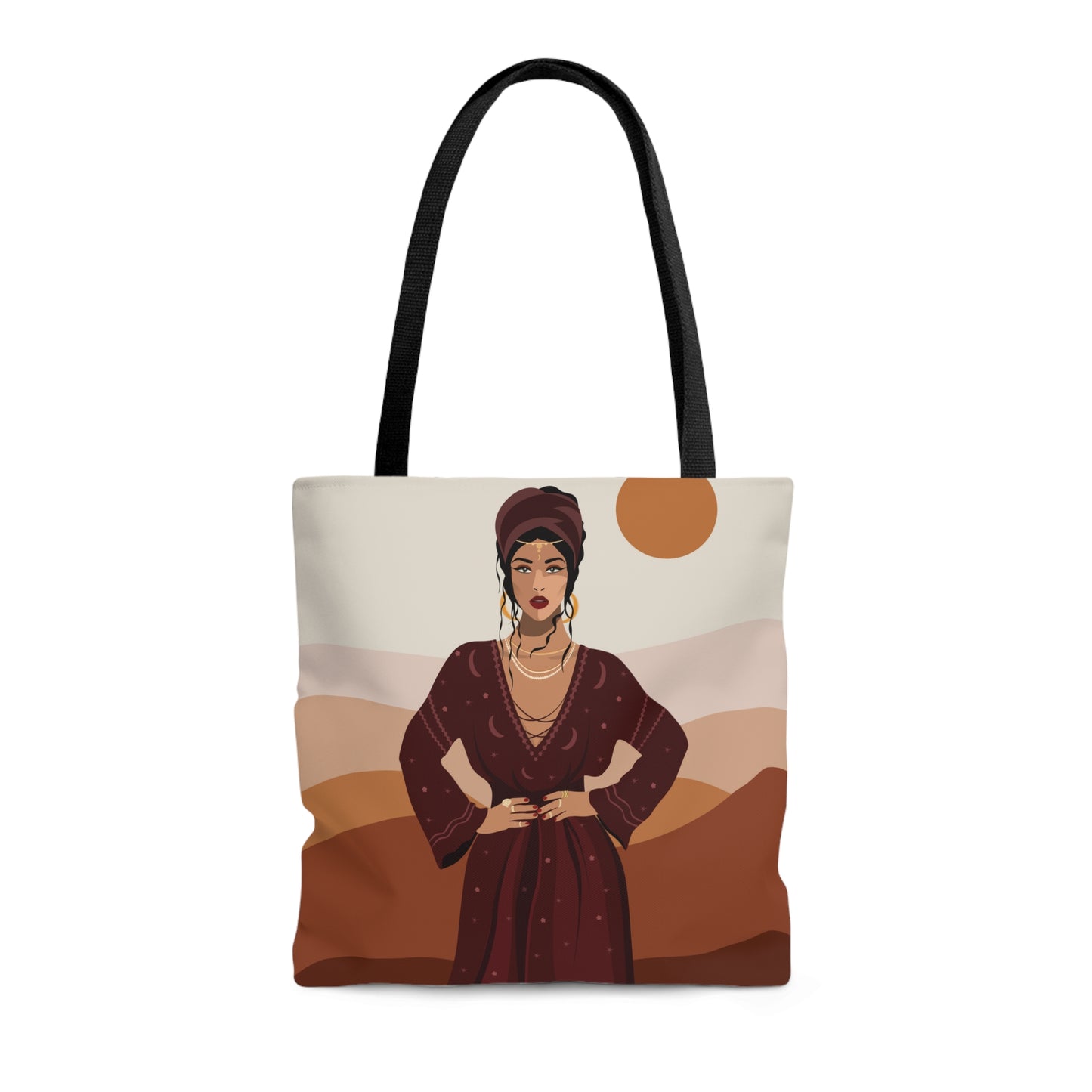 Sand Woman Desert Boho Style Art AOP Tote Bag