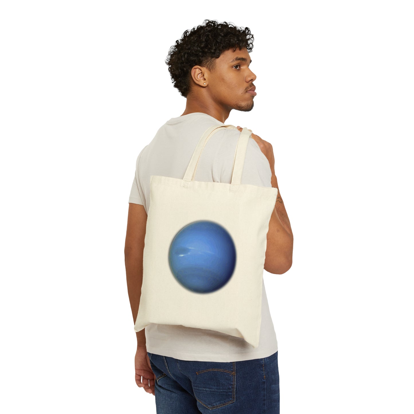 Neptune Solar System Planet Astronomy Science Space Universe Canvas Shopping Cotton Tote Bag