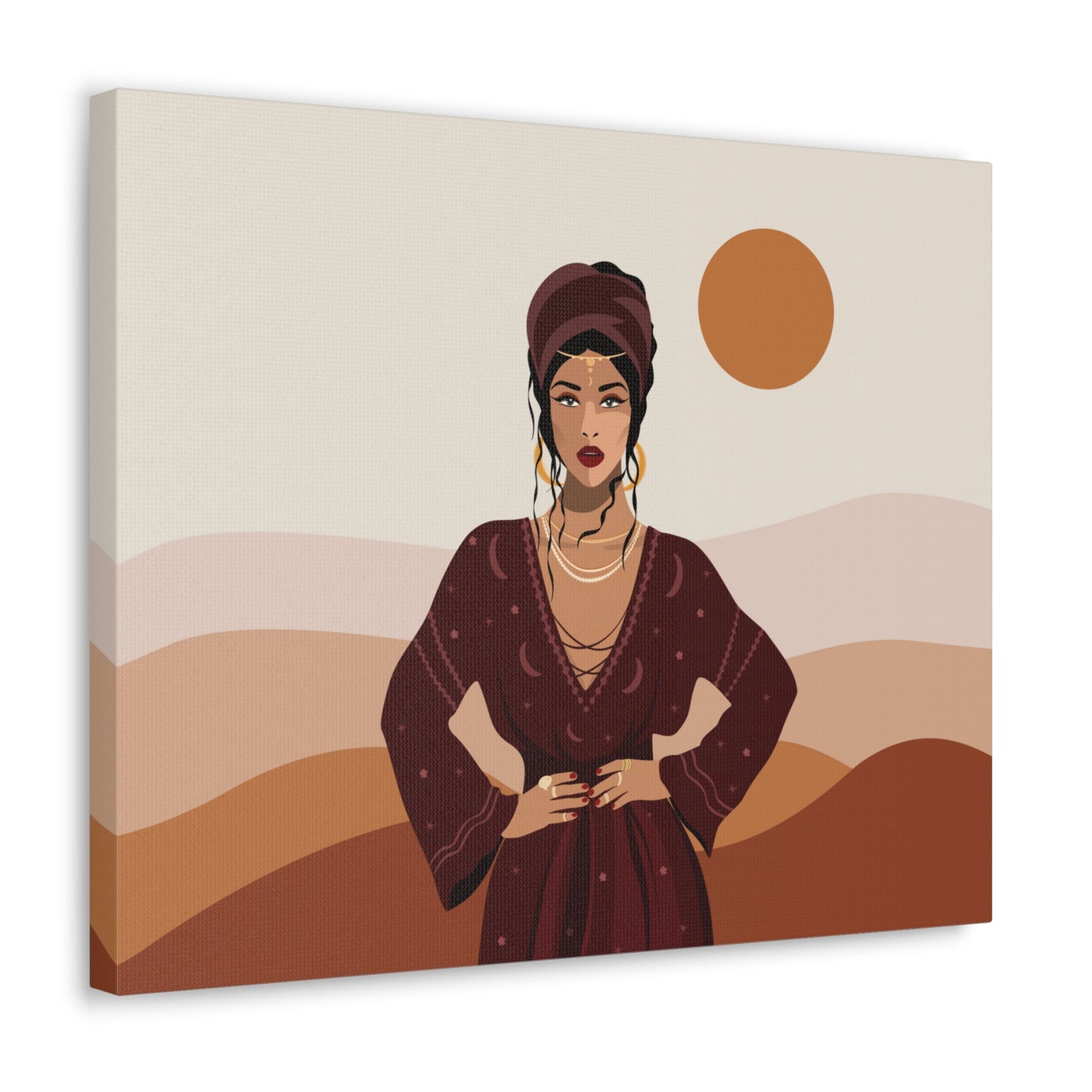 Sand Woman Desert Boho Style Art Canvas Aesthetic Canvas Gallery Wraps