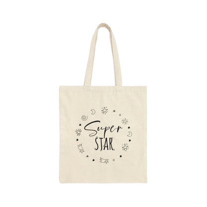 Superstar Big Dreams Quote Funny Canvas Shopping Cotton Tote Bag