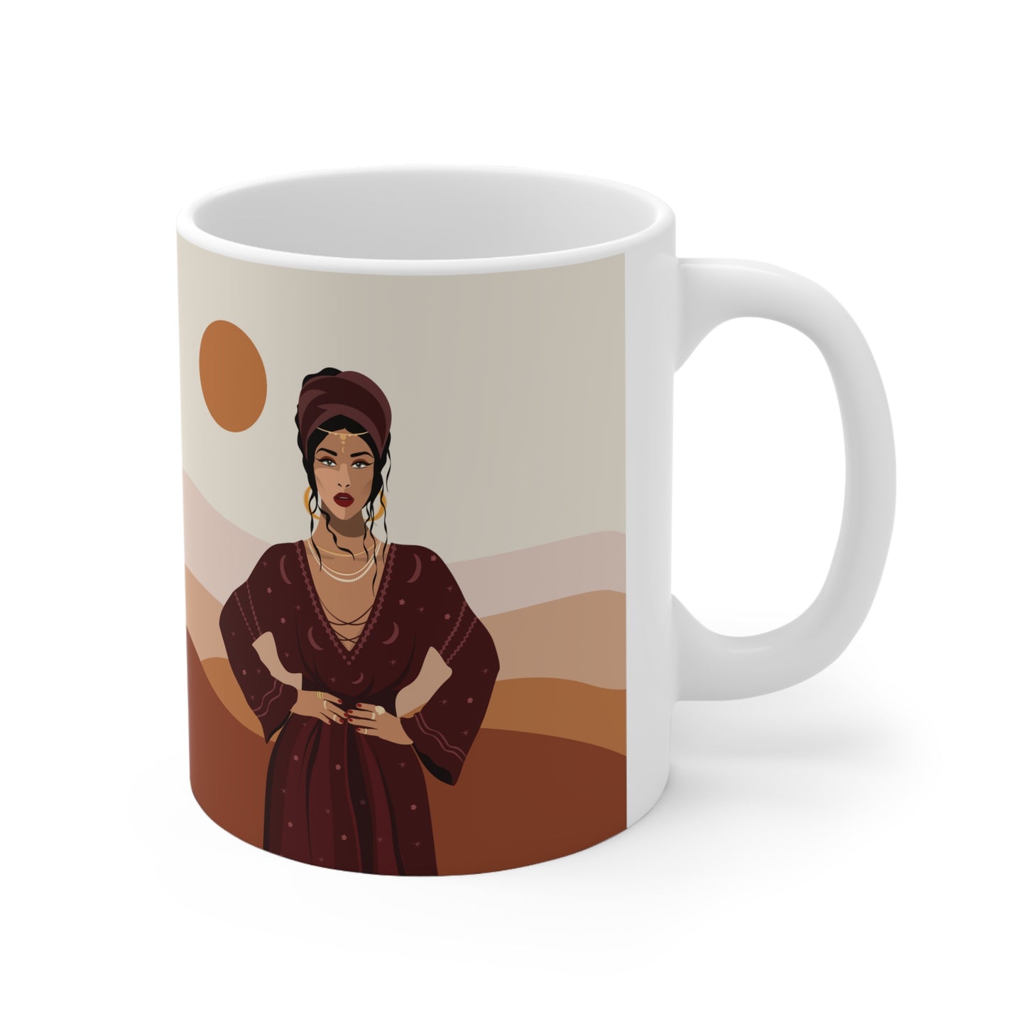 Sand Woman Desert Boho Style Art Ceramic Mug 11oz