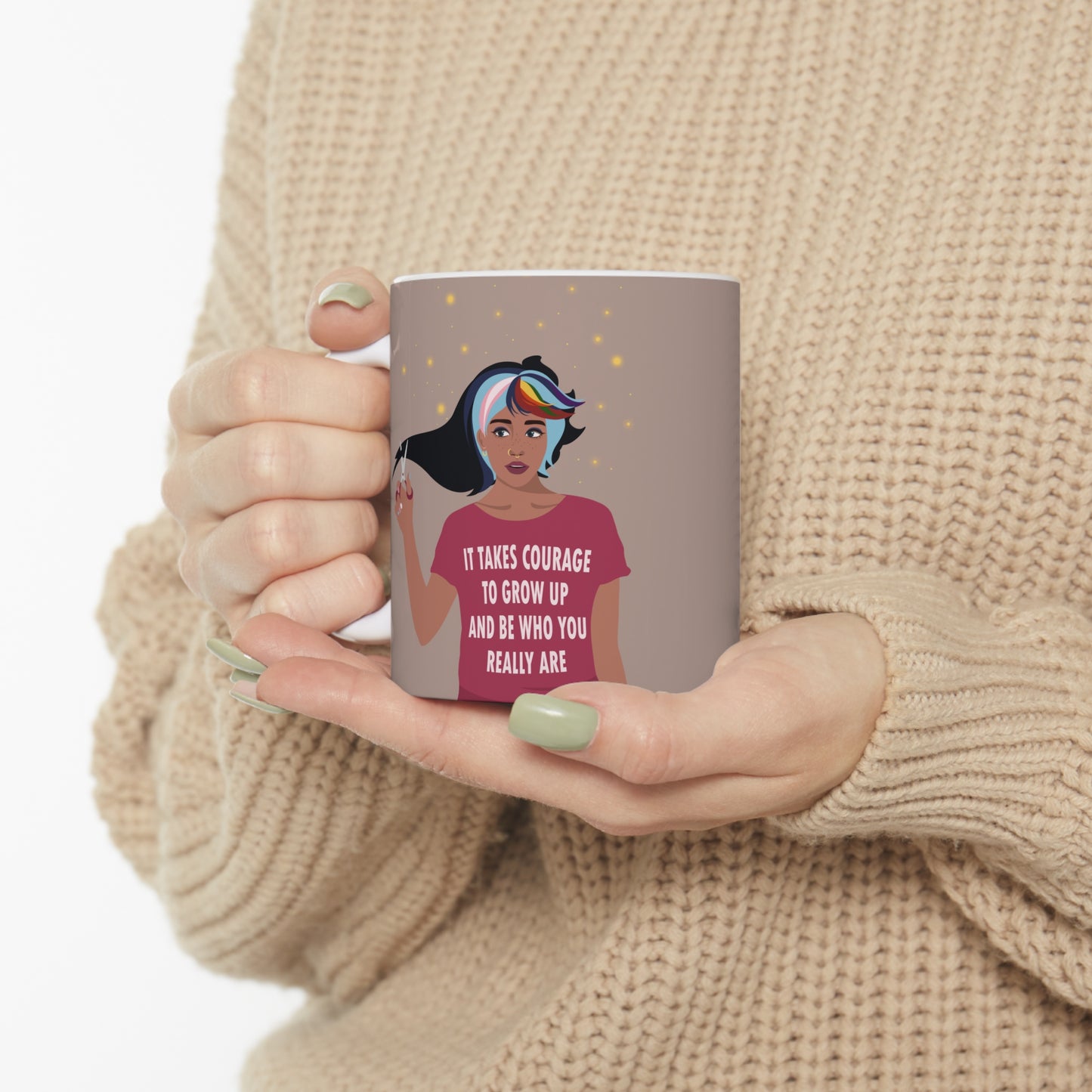 Be Who You Are LGBT Motivational Quotes Ceramic Mug 11oz