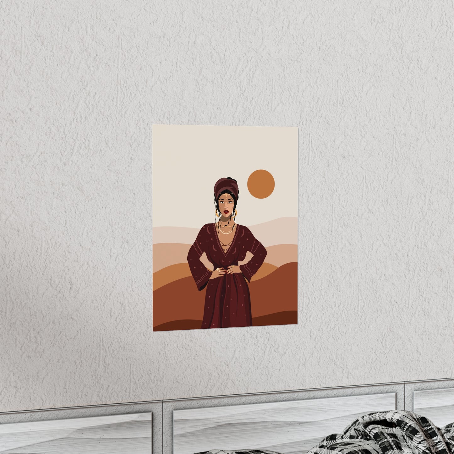 Sand Woman Desert Boho Style Art Classic Premium Matte Vertical Posters