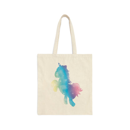 Unicorns Are Cool Rainbow Canvas Shopping Cotton Tote Bag