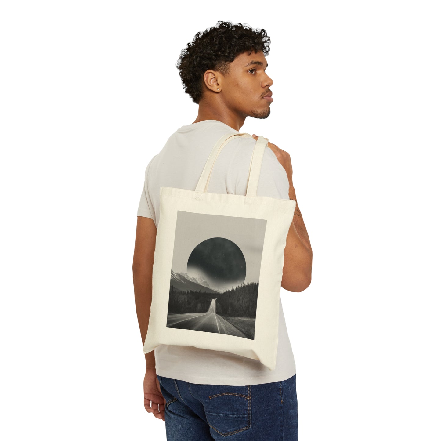 Alternate Universe Multidimensional Reality Planet Black Aesthetic Art Canvas Shopping Cotton Tote Bag