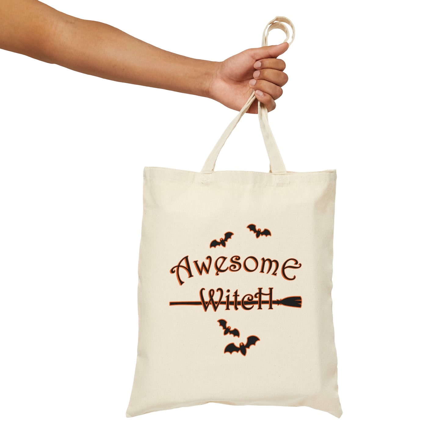 Awesome Witch Halloween Canvas Shopping Cotton Tote Bag