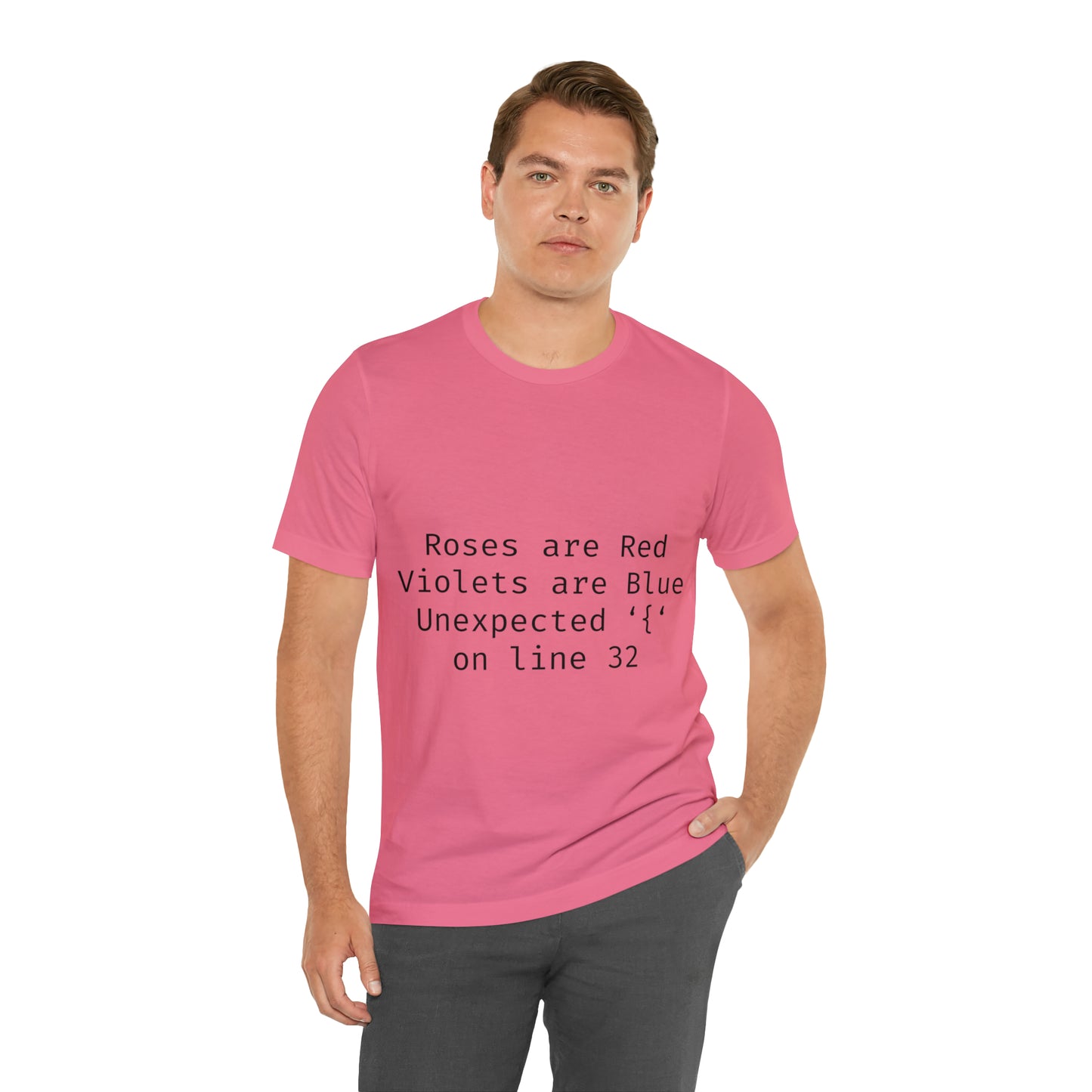 Roses are Red Programming IT for Computer Security Hackers Unisex Jersey Short Sleeve T-Shirt