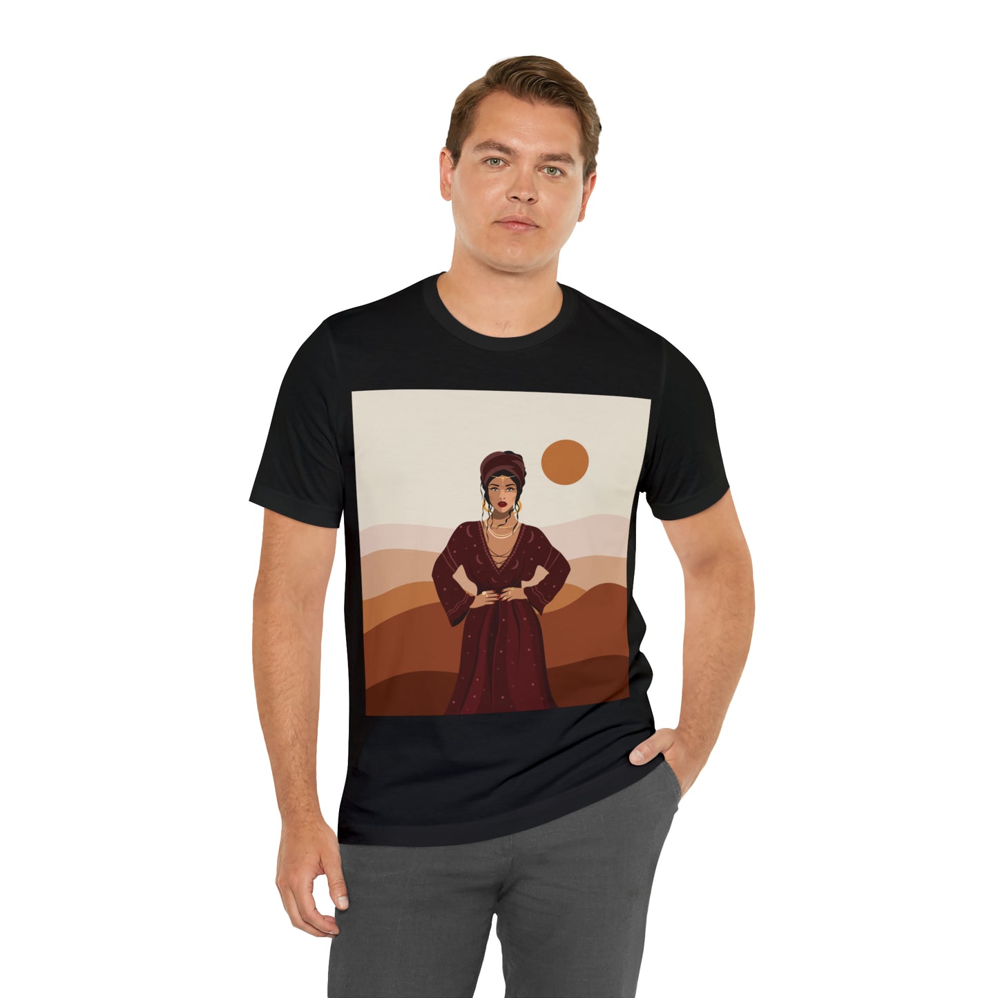 Sand Woman Desert Boho Style Art Unisex Jersey Short Sleeve T-Shirt