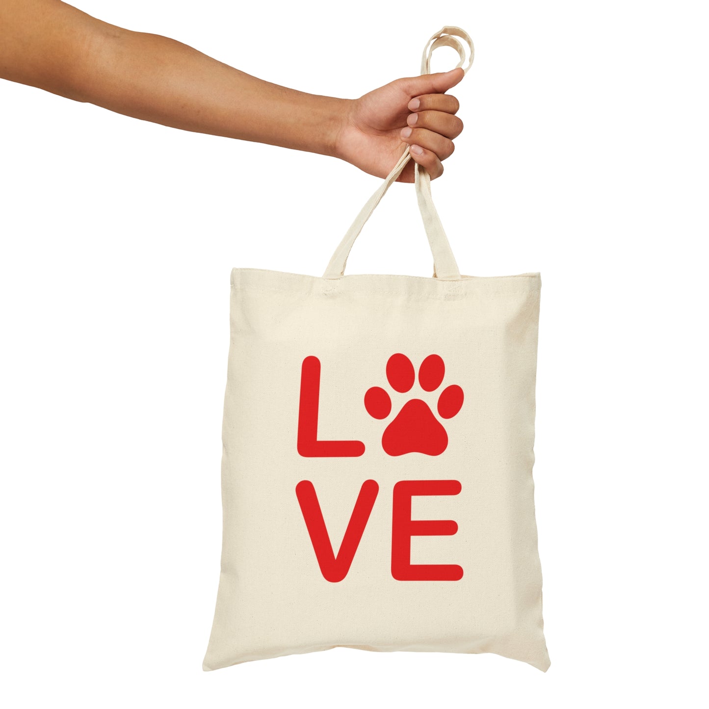 Paw Print Love Funny Cats Memes Canvas Shopping Cotton Tote Bag