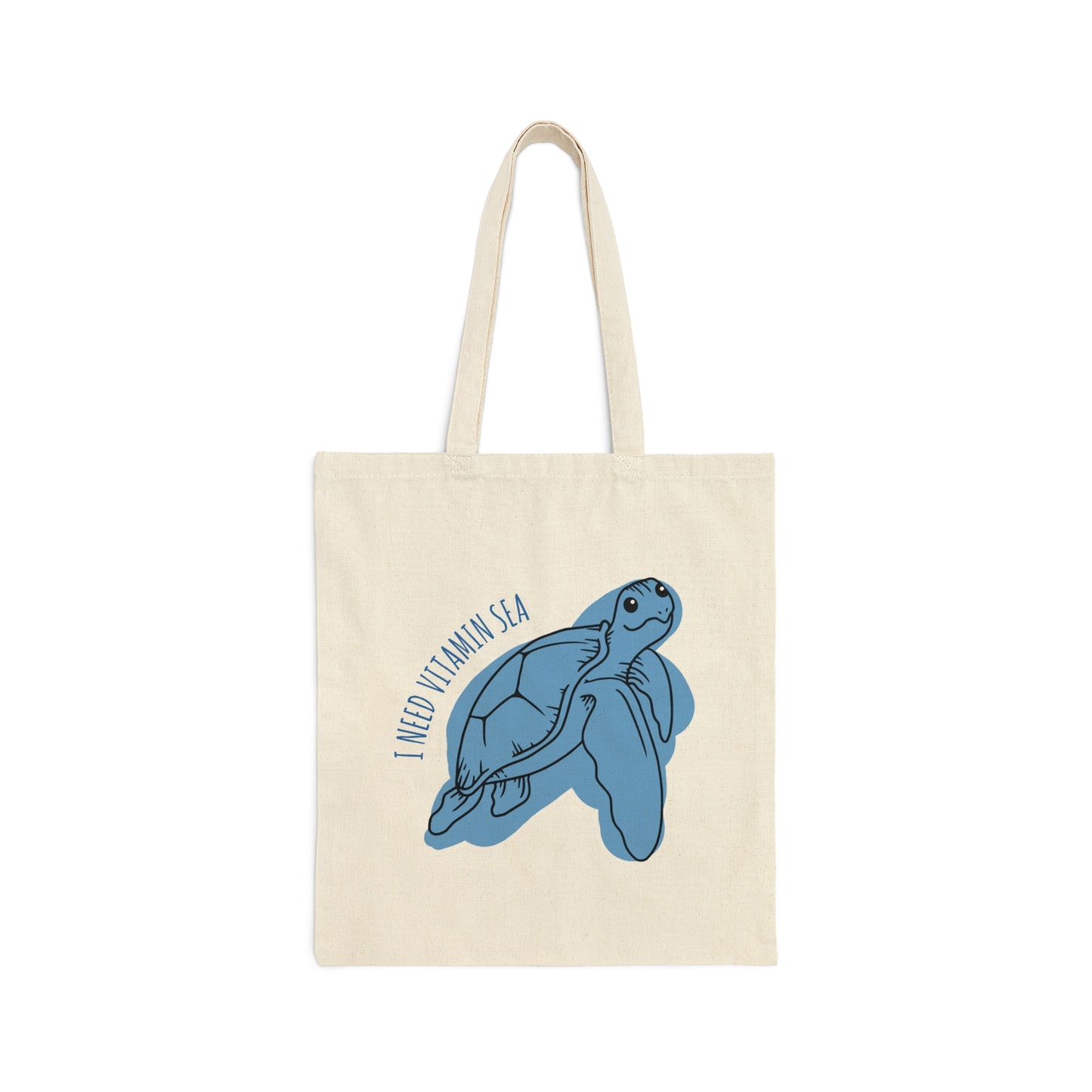 I Need Vitamin Sea Turtles Save The Earth Art Canvas Shopping Cotton Tote Bag