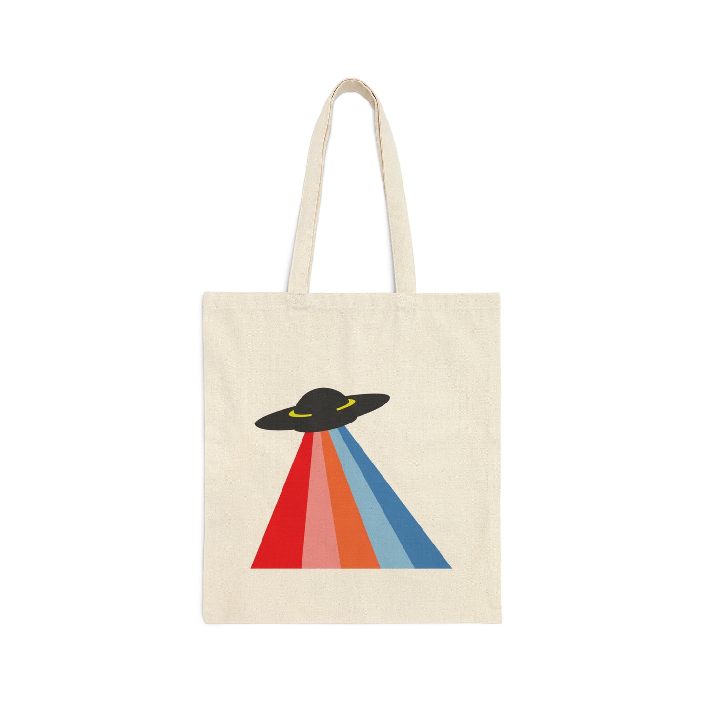 UFO Poster Minimal Art Aliens Arrival Canvas Shopping Cotton Tote Bag