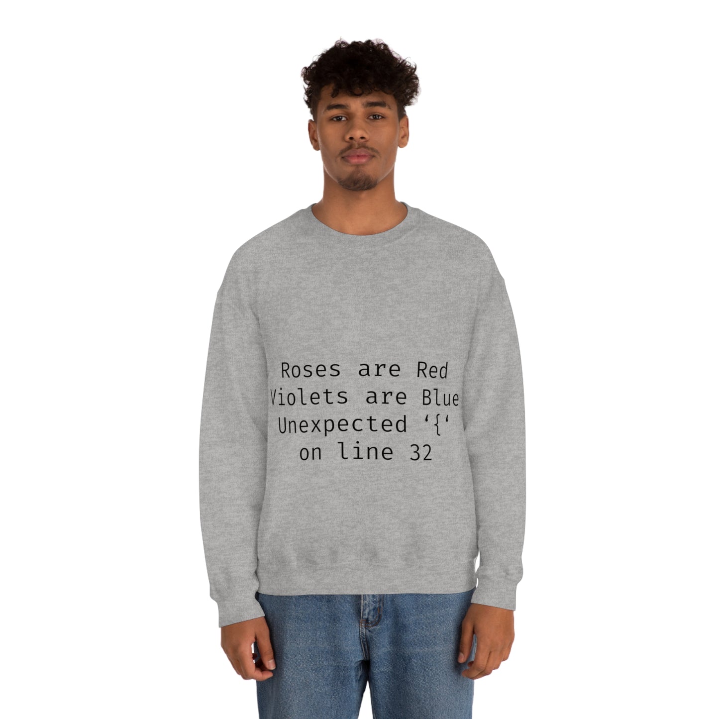 Roses are Red Programming IT for Computer Security Hackers Unisex Heavy Blend™ Crewneck Sweatshirt