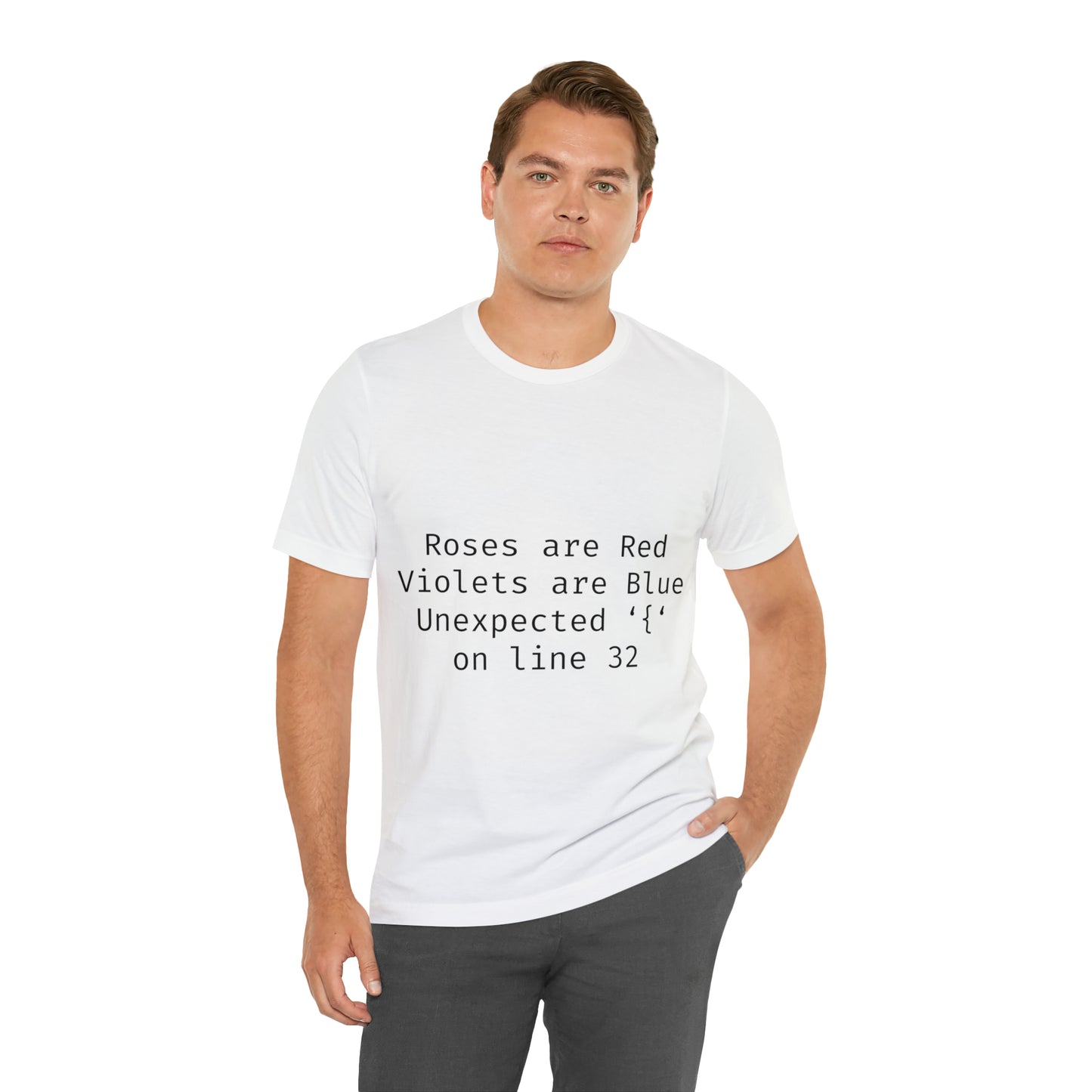 Roses are Red Programming IT for Computer Security Hackers Unisex Jersey Short Sleeve T-Shirt