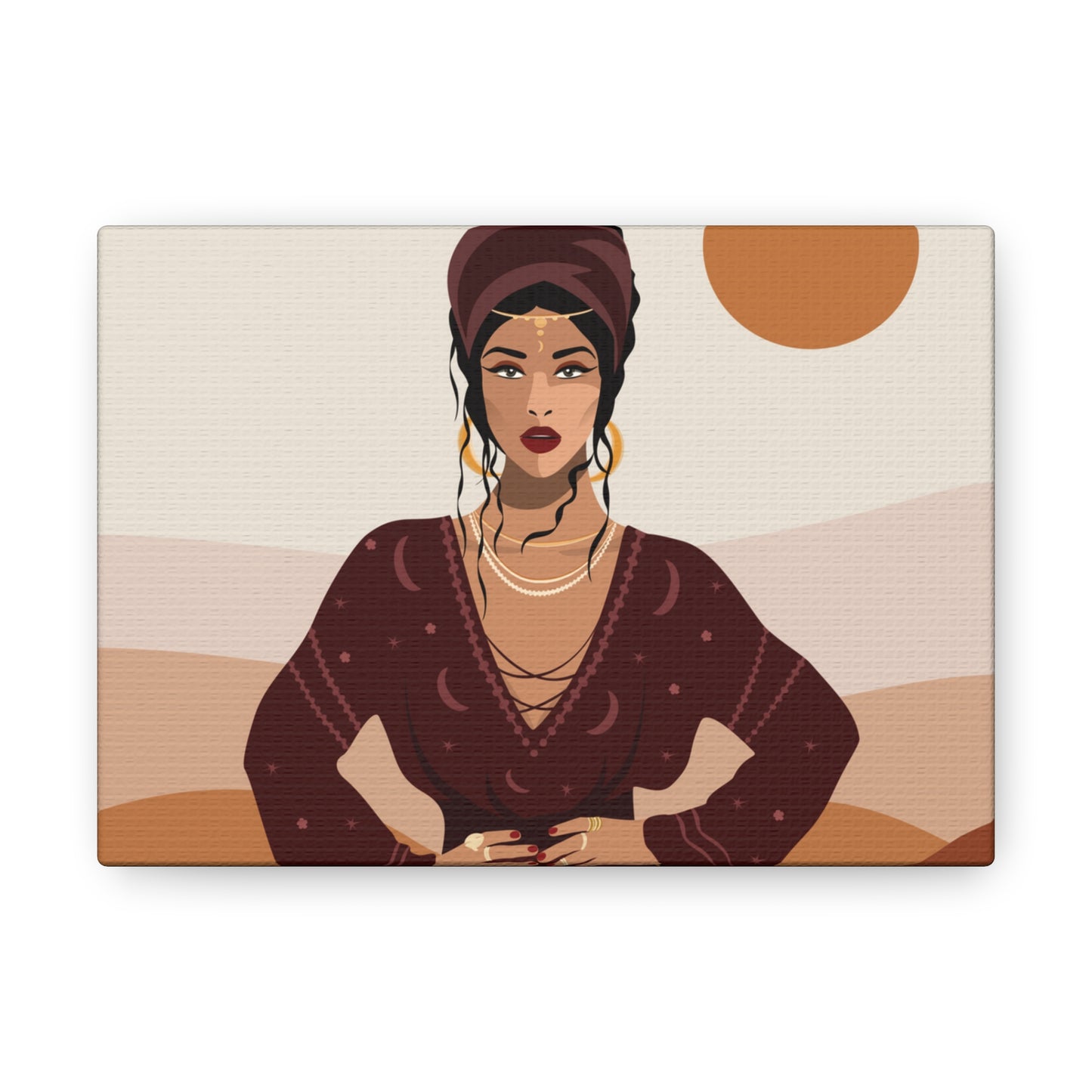 Sand Woman Desert Boho Style Art Canvas Aesthetic Canvas Gallery Wraps