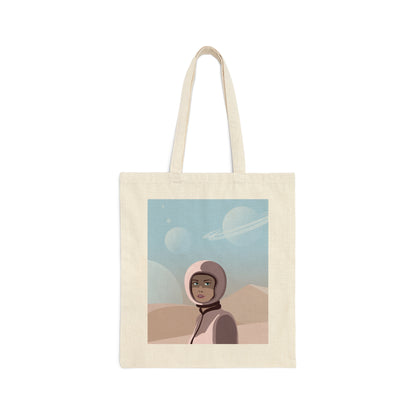 Astronaut Woman Aliens Minimal Art Aesthetic Canvas Shopping Cotton Tote Bag