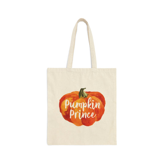 Pumpkin Halloween Prince Spooky Monster Jack O Lantern Canvas Shopping Cotton Tote Bag