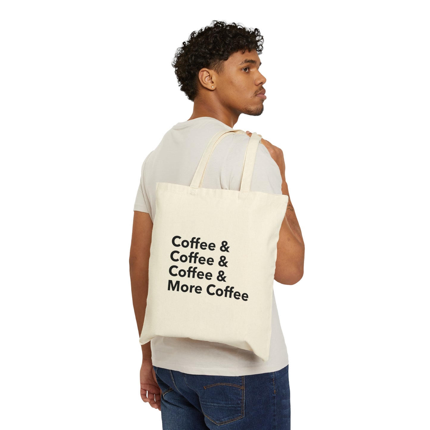 Coffee Lovers Quotes Caffeine Lover Canvas Shopping Cotton Tote Bag