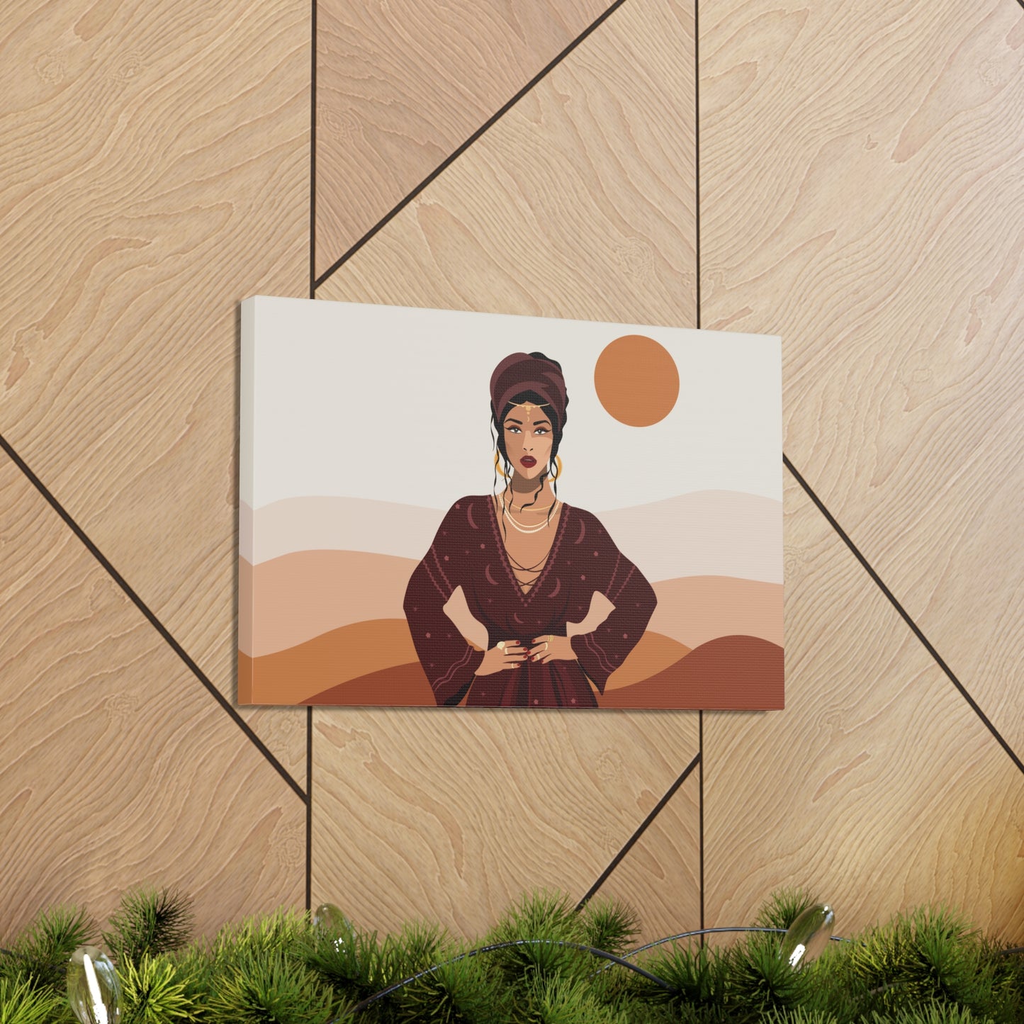 Sand Woman Desert Boho Style Art Canvas Aesthetic Canvas Gallery Wraps