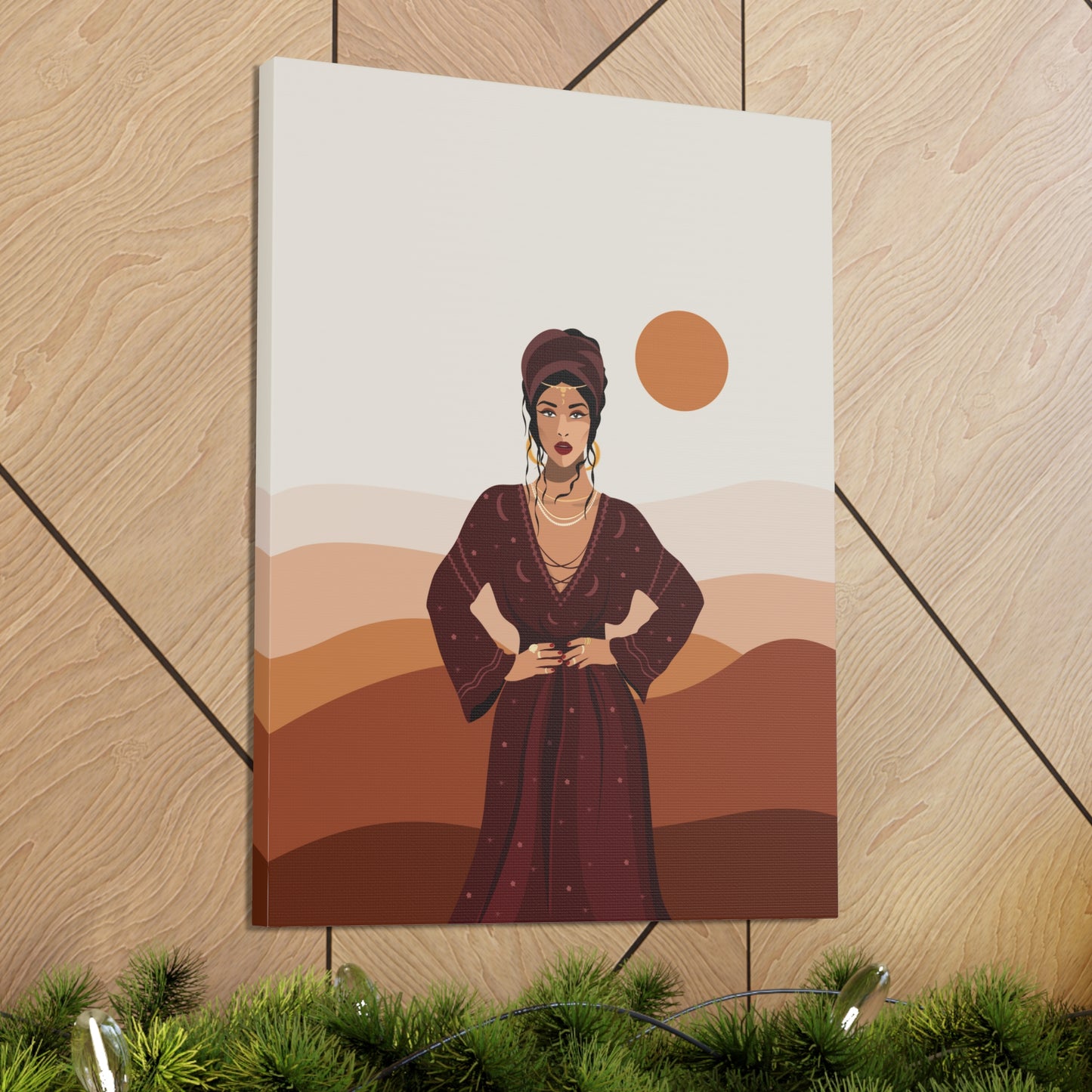 Sand Woman Desert Boho Style Art Canvas Aesthetic Canvas Gallery Wraps