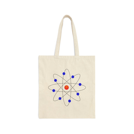 Atom Molecule Physics Chemistry Atomic Funny Science Minimalist Art Canvas Shopping Cotton Tote Bag