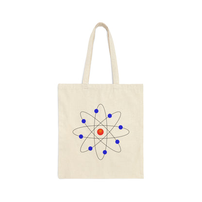 Atom Molecule Physics Chemistry Atomic Funny Science Minimalist Art Canvas Shopping Cotton Tote Bag