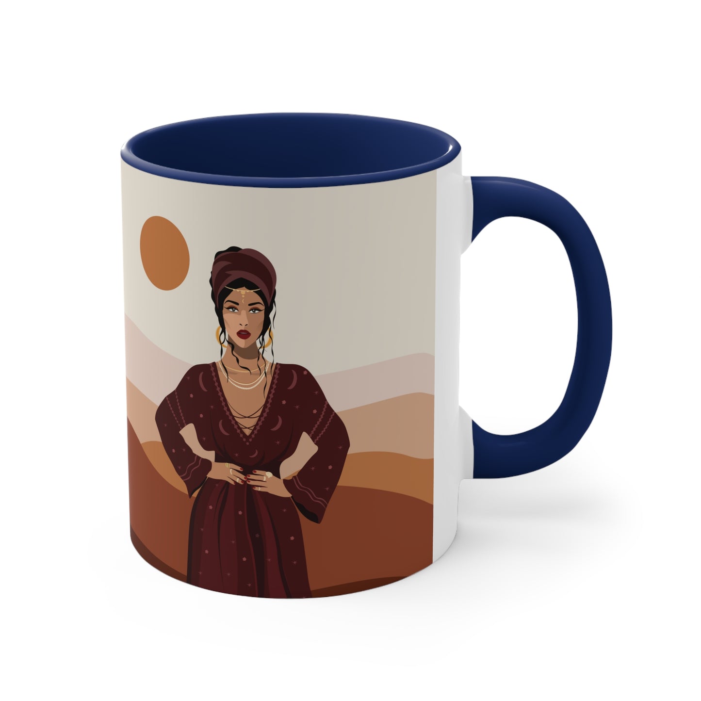 Sand Woman Desert Boho Style Art Accent Coffee Mug 11oz