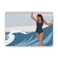 Serenity by the Sea Woman Surfing Art Canvas Aesthetic Canvas Gallery Wraps