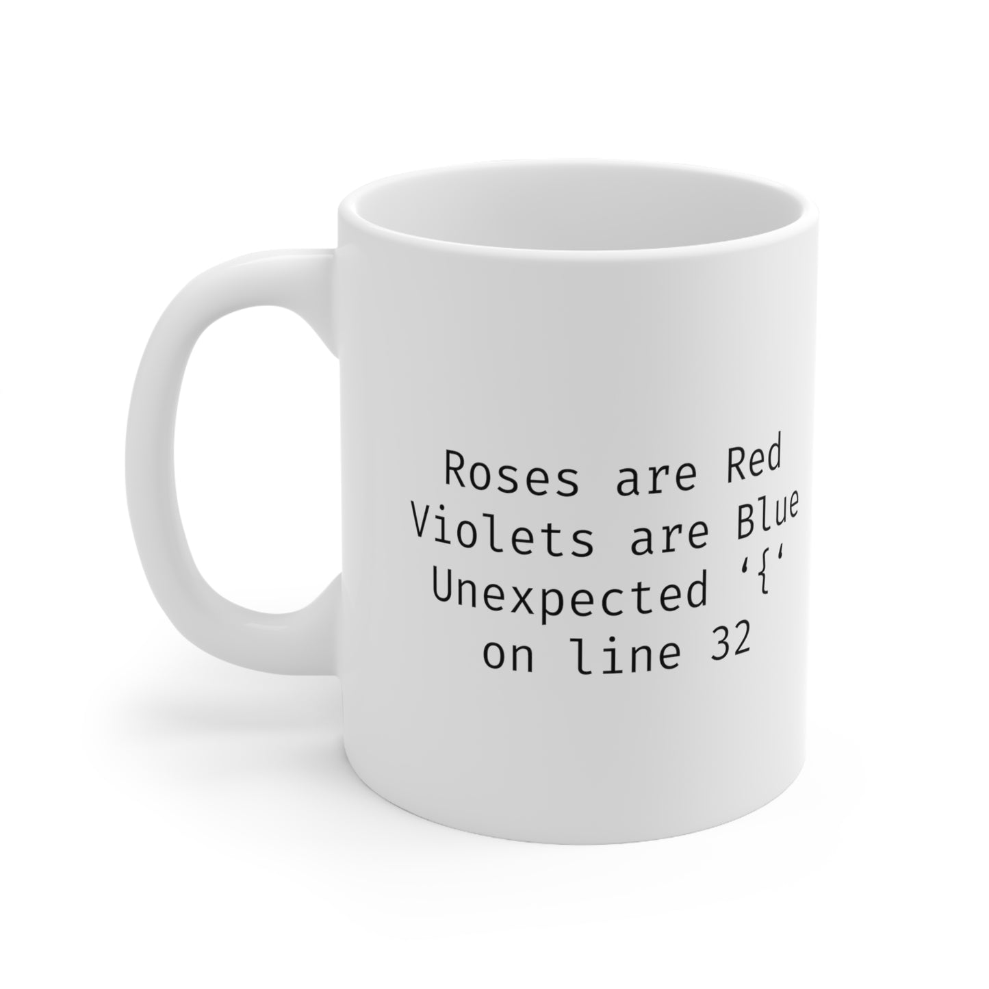 Roses are Red Programming IT for Computer Security Hackers Ceramic Mug 11oz