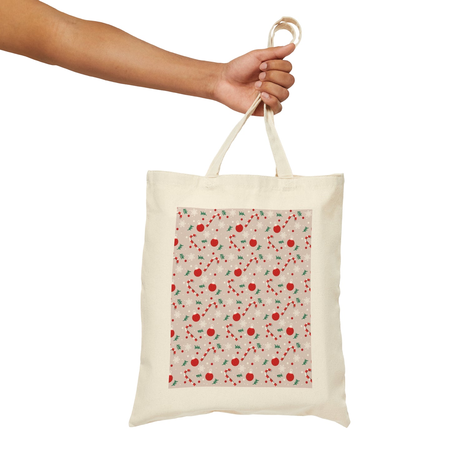 Christmas Pattern Canvas Shopping Cotton Tote Bag