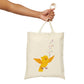 Yellow Canary Happy Birds Lover Canvas Shopping Cotton Tote Bag