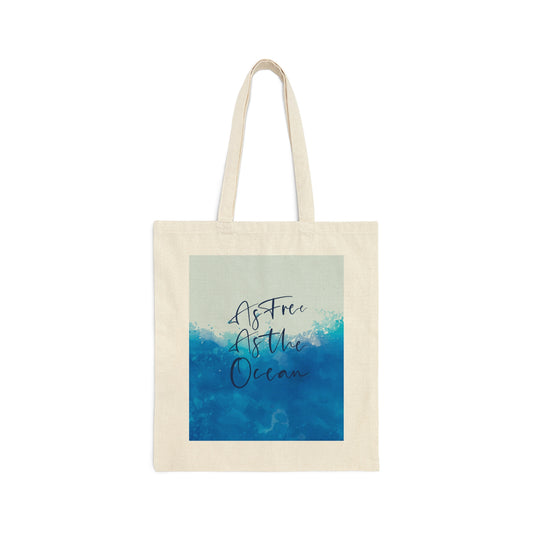 As Free As The Ocean Relationship Quotes Canvas Shopping Cotton Tote Bag