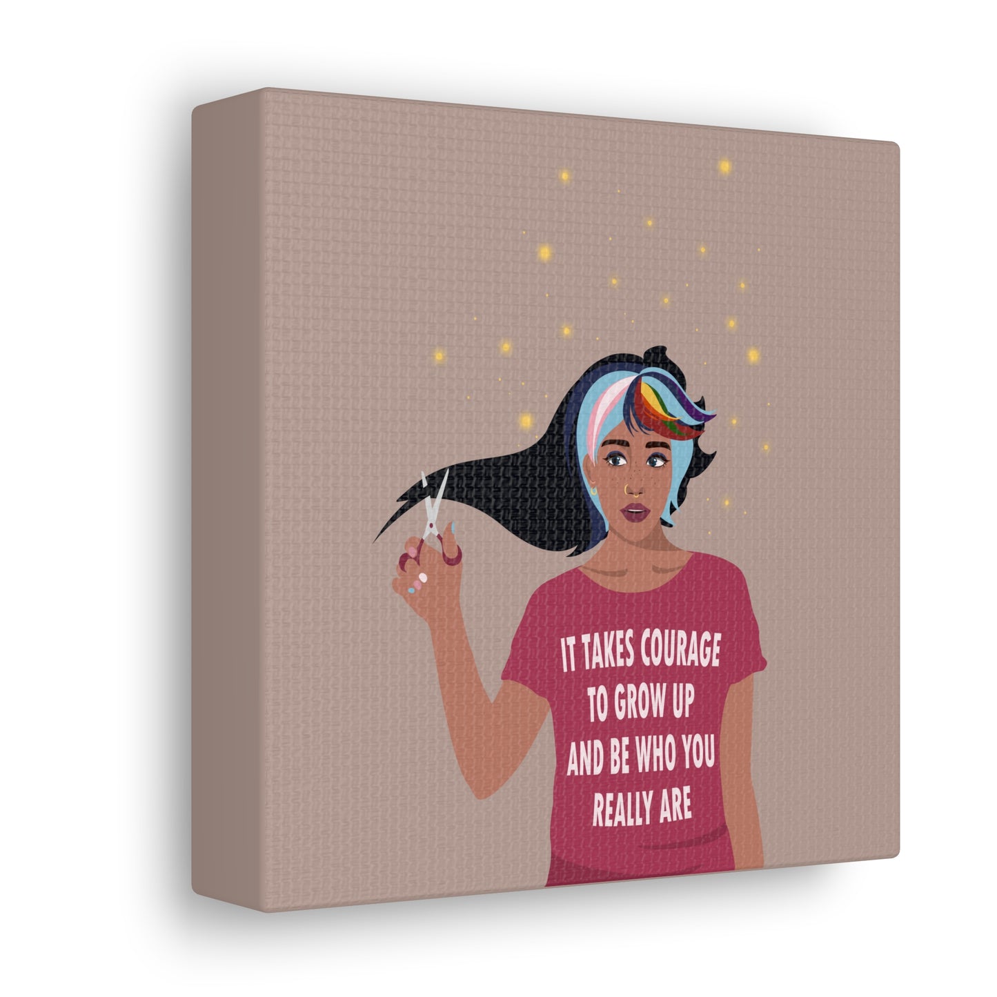 Be Who You Are LGBT Motivational Quotes Canvas Aesthetic Canvas Gallery Wraps