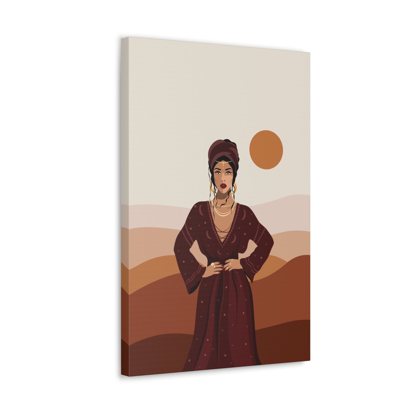 Sand Woman Desert Boho Style Art Canvas Aesthetic Canvas Gallery Wraps