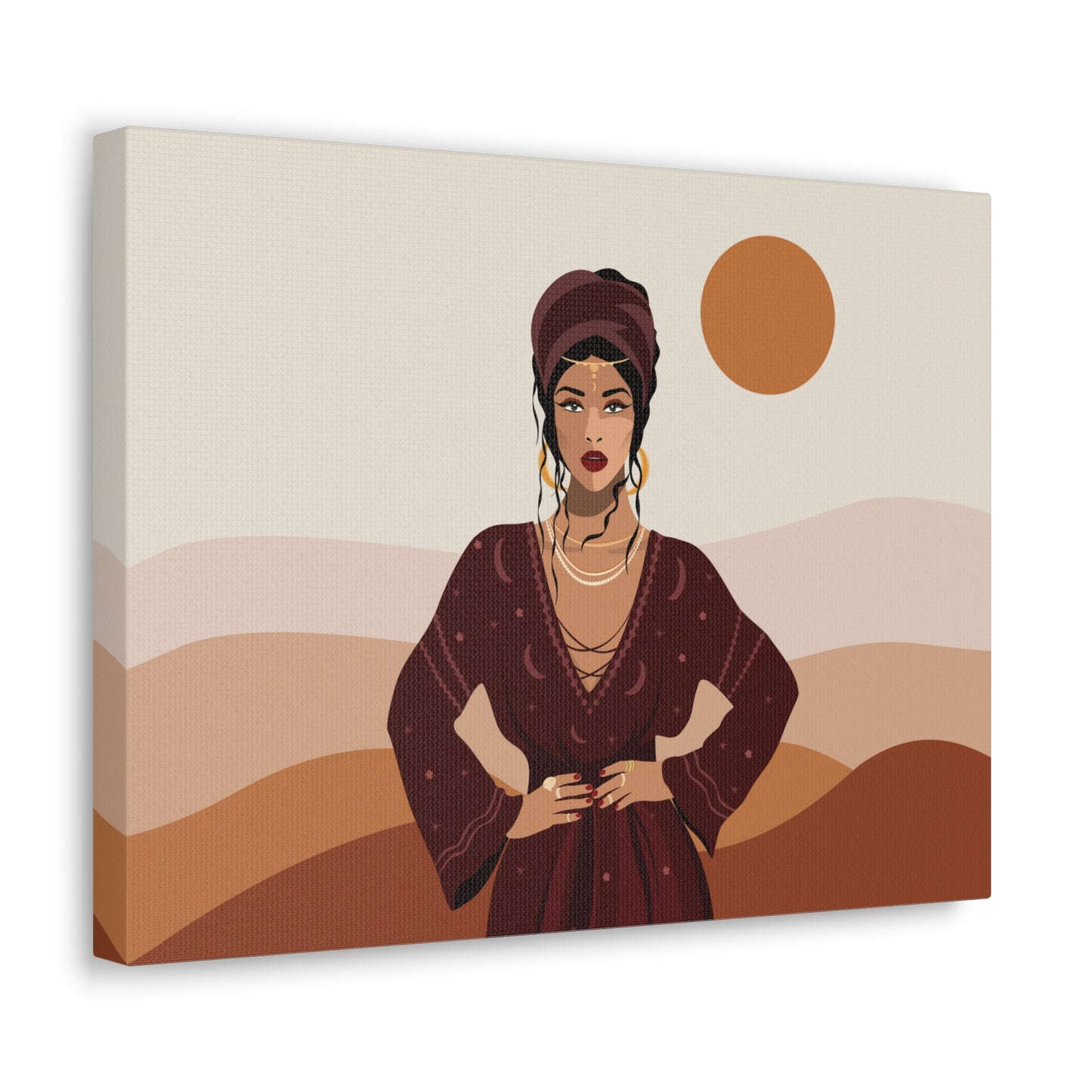 Sand Woman Desert Boho Style Art Canvas Aesthetic Canvas Gallery Wraps