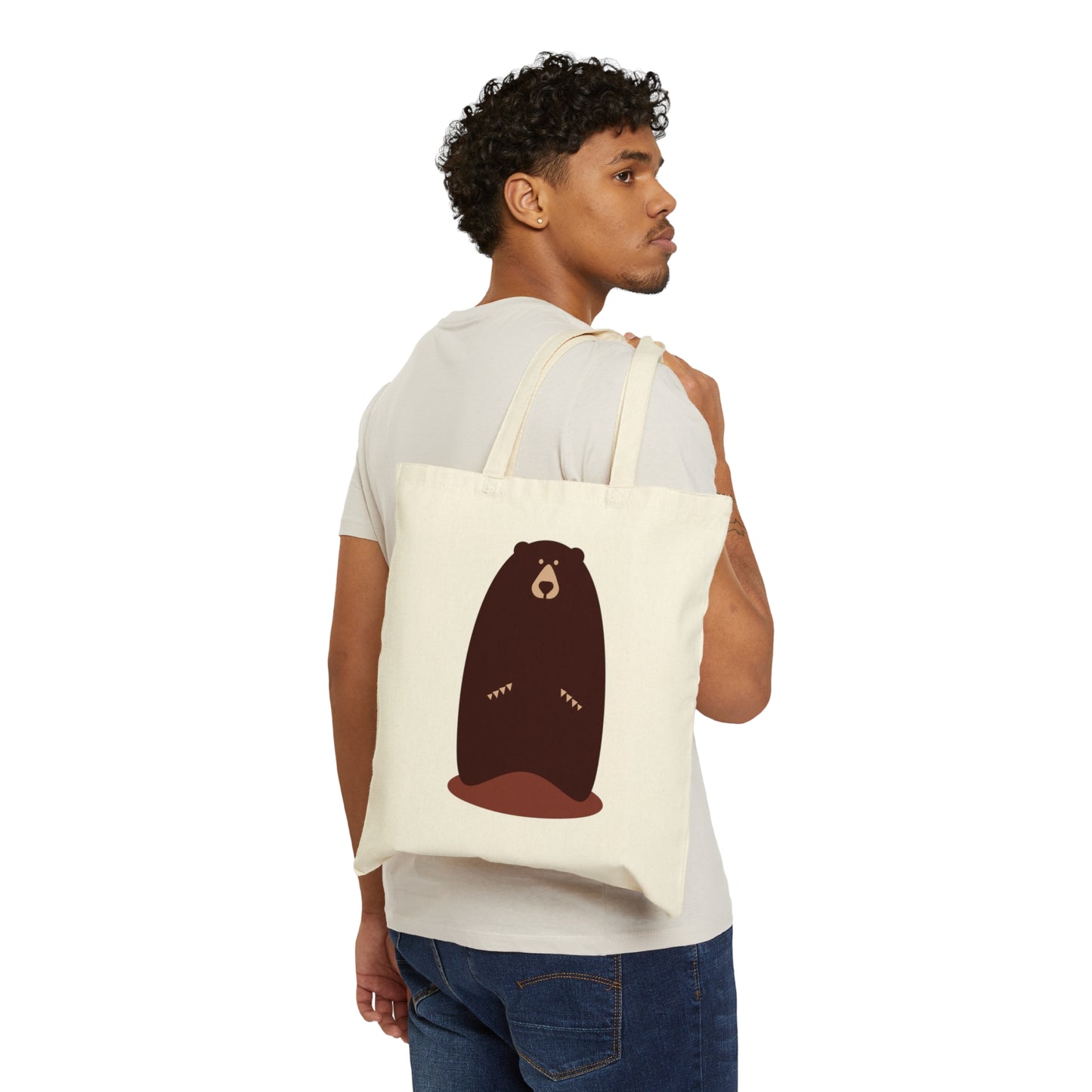 Bear Lovers Animals Anime Cartoon Canvas Shopping Cotton Tote Bag